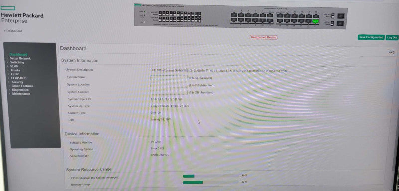 HP 24-Port Gigabit Switch HPE OfficeConnect 1820 Series 10/100/1000 J9980A _