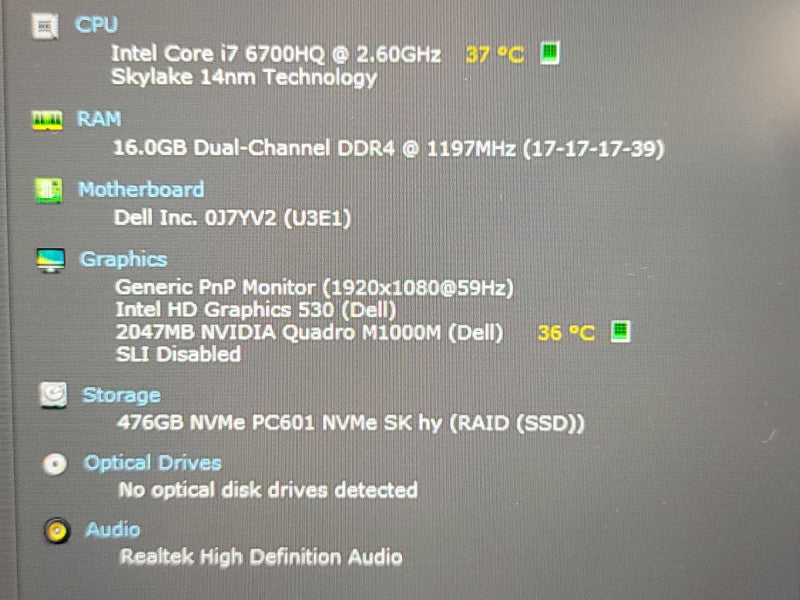Dell Precision 5510| i7-6700HQ| 16GB DDR4| 512GB SSD | READ  Î² BudLap