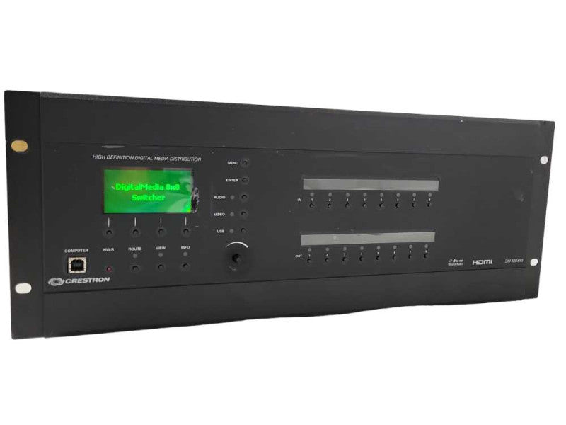 Crestron DM-MD8x8 Digital Media Switcher loaded with cards, READ _