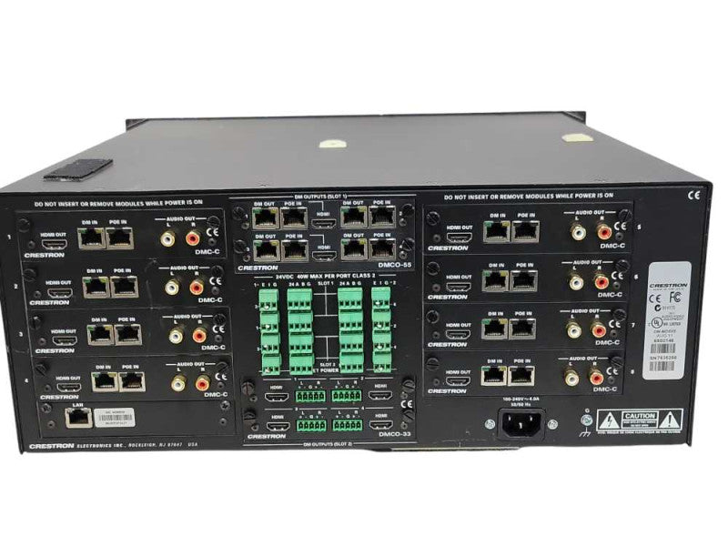 Crestron DM-MD8x8 Digital Media Switcher loaded with cards, READ _