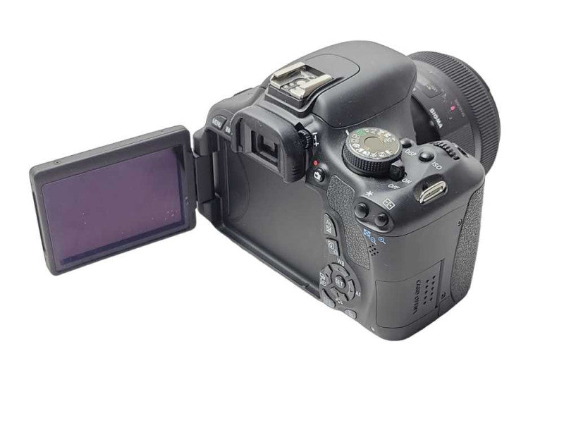 Canon EOS Rebel T3I 18 MP Digital Camera w/ sigma 30mm lens no battery SEE _