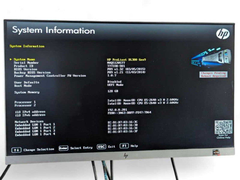 HP ProLiant DL380 Gen9 2x Intel Xeon E5-2640 v3 @ 2.60Ghz, 128GB RAM, -