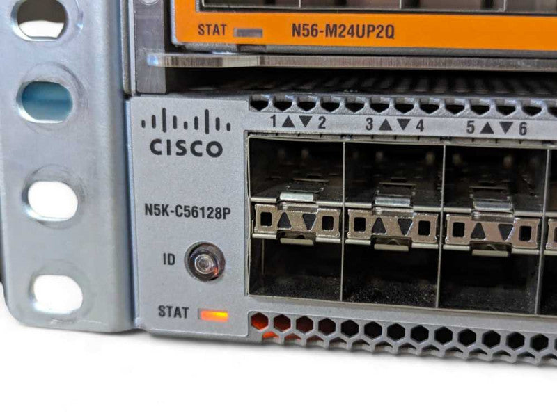 Cisco N5K-C56128P 2x N56-M24UP2Q Slot Modules 4x PSU Q-