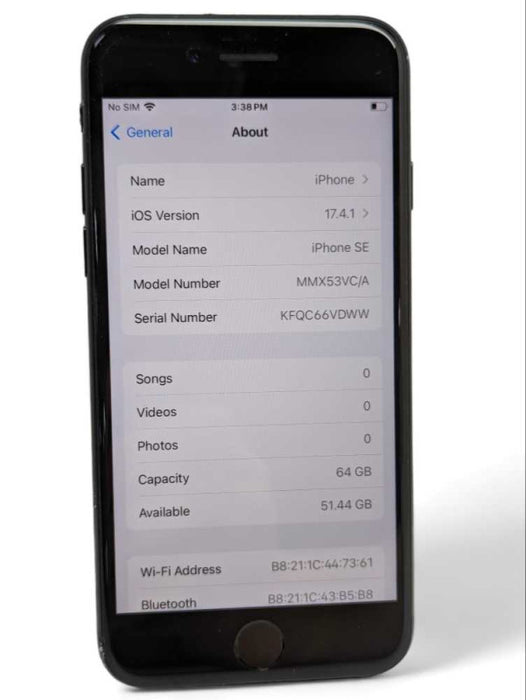 Apple iPhone SE (3rd generation) 64GB Unlocked 100% Battery -