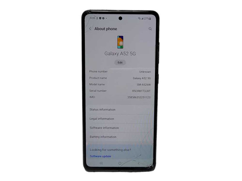 Samsung Galaxy A52 5G (SM-A526W) 128GB READ $