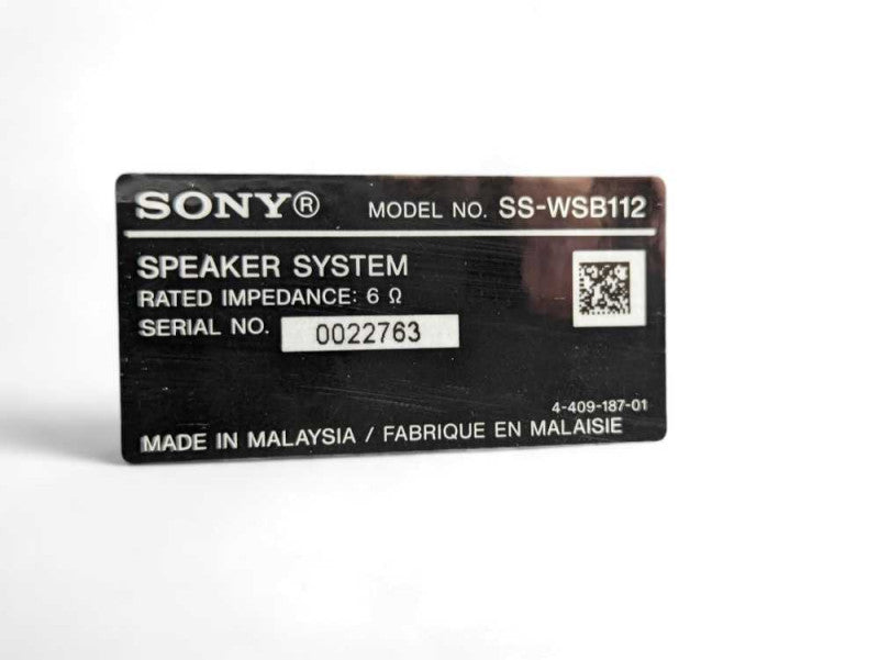 Sony SS-WSB112 Downfire Subwoofer Only -