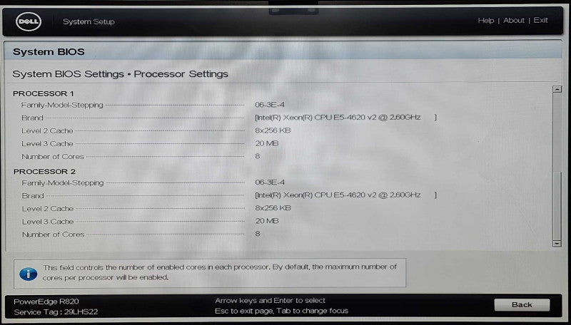 DELL PowerEdge R820 2x E5-4620 v2 2.60GHz, 64GB ECC DDR3, H710P