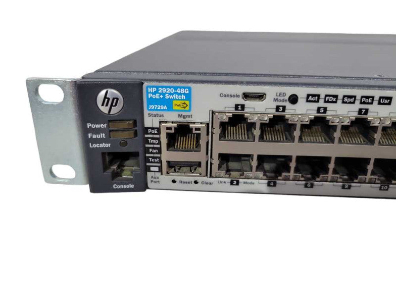 HP 2920-48G-PoE+ J9729A 48-Port Managed Gigabit Network Switch !