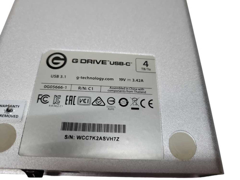 G-Drive USB-C 4TB External HDD + PWR ADPTR %