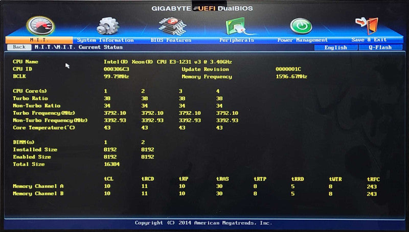 Custom PC/H97N-WiFi, E3-1231 v3 3.40GHz, 16GB RAM, 500GB SSD, Asus GTX 970