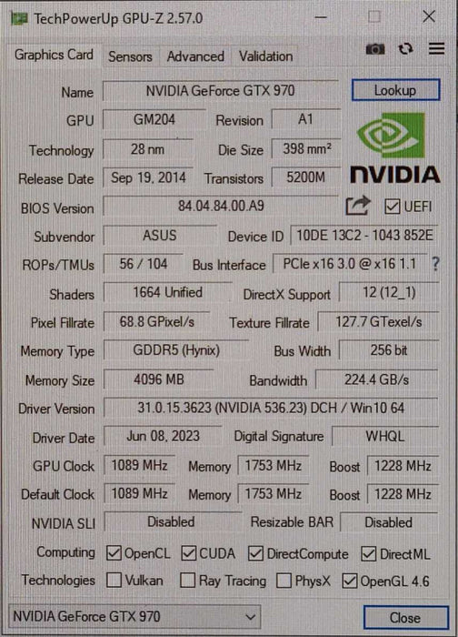 Custom PC/H97N-WiFi, E3-1231 v3 3.40GHz, 16GB RAM, 500GB SSD, Asus GTX 970