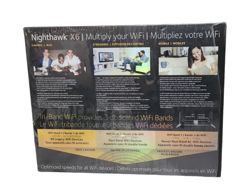 *NEW SEALED* Netgear Nighthawk X6 AC3200 Tri-Band Wi-Fi Wireless Router R8000