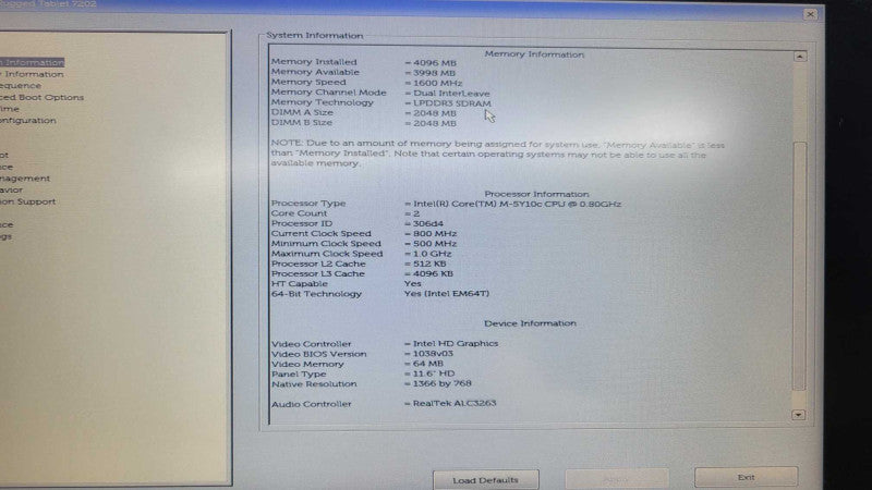Dell Latitude 7220 - Core M-5Y10c | 11.6\\" | 4GB | 512GB SSD | PWR ADPTR %