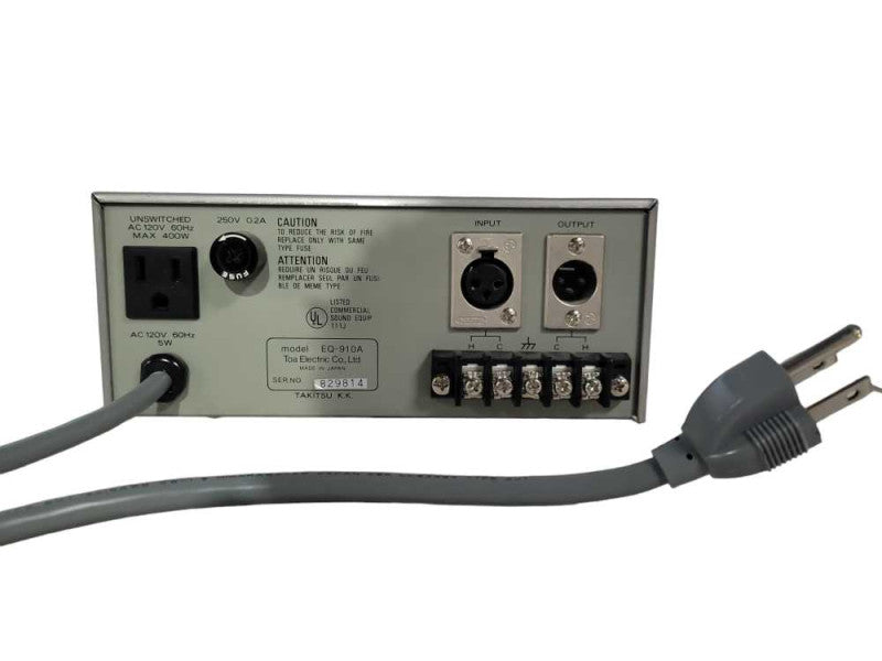 TOA 900 Series EQ-910A mono Graphic Equalizer 10 band !