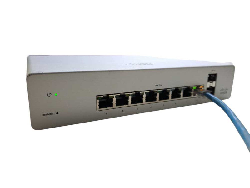 Cisco Meraki MS220-8P | 8-Port Gigabit PoE 124W Network Switch | UNCLAIMED