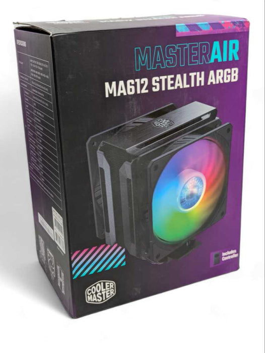 CoolerMaster MasterAir MA612 Stealth ARGB 6 heat pipes 2 Fans Black -