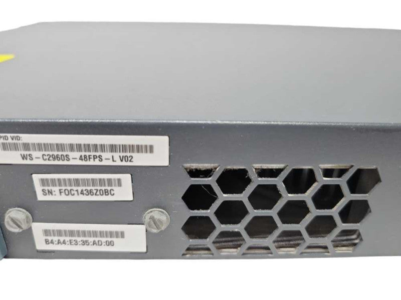 Cisco WS-C2960S-48FPS-L 48-Port PoE Gigabit Managed Switch Q%