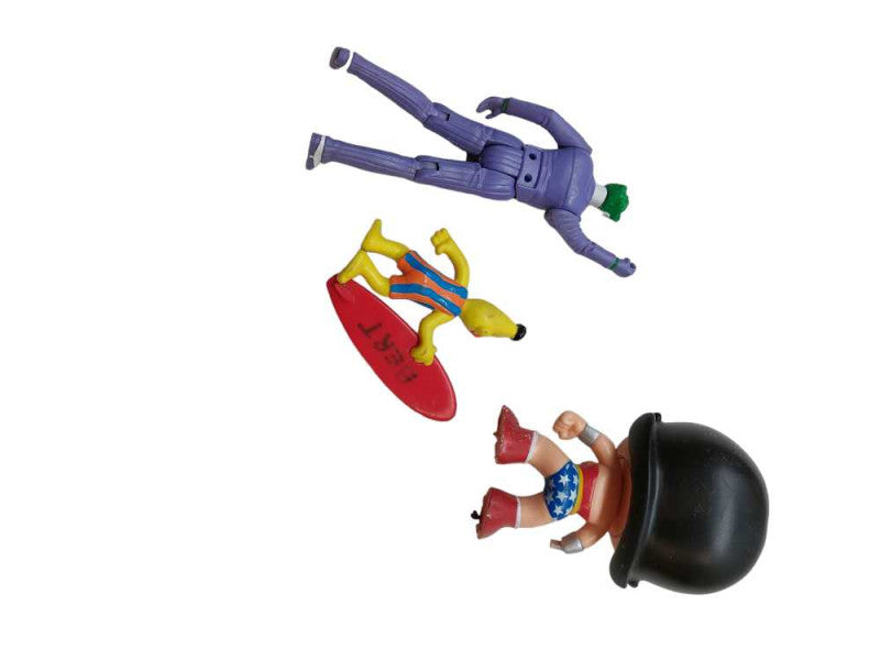 Bundle of 3 Toys Collectables Joker 1984, Bert , Funko Pop WonderWoman =