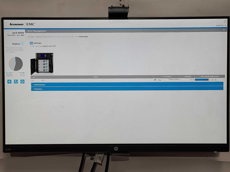 Lenovo EMC PX4-400D, 4 Bay NAS, 4x 2TB HDD