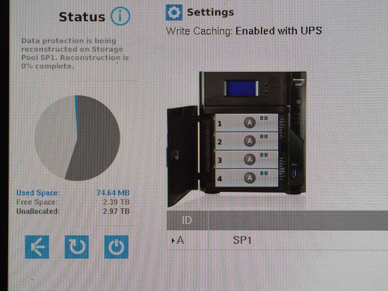 Lenovo EMC PX4-400D, 4 Bay NAS, 4x 2TB HDD