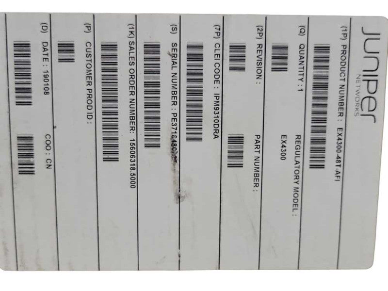 New Sealed Juniper Networks EX4300-48T-AFI Gigabit Ethernet Switch _