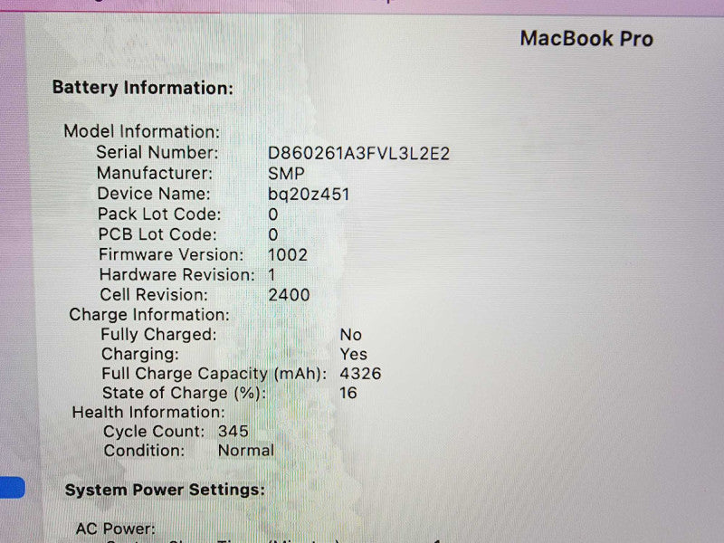 Apple Macbook Pro 2020 13\\" 4-Core i5-8257U @ 1.4GHz 8GB DDR3 250GB SSD (