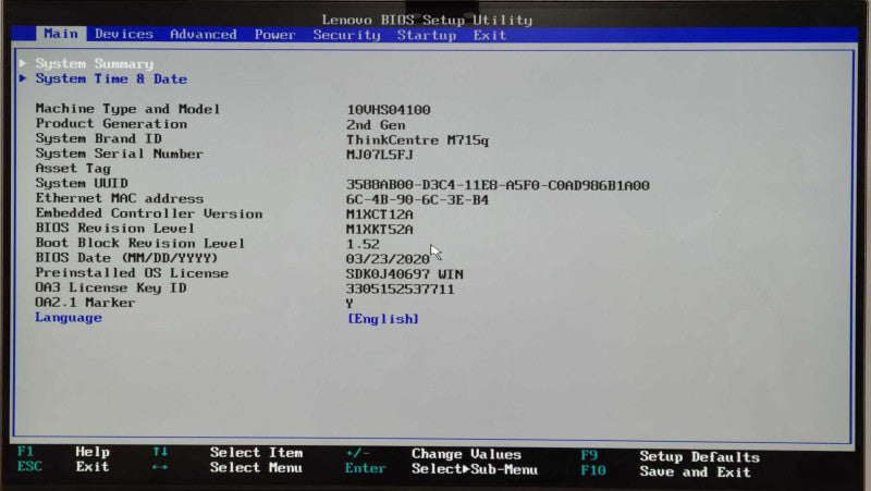 Lenovo ThinkCentre M715q, AMD RYZEN 3 PRO 3.20GHz, 16GB RAM, 512GB Nvme