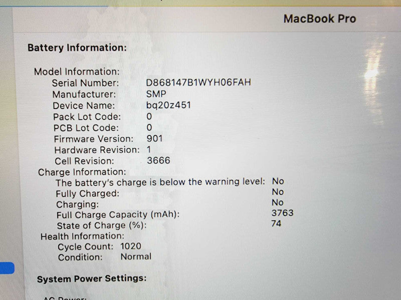 Apple Macbook Pro 2017 13\\" Core i5-7360U @ 2.3GHz 8GB DDR3 250GB SSD [Read] (