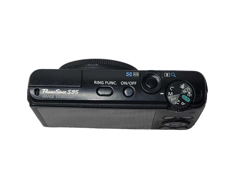 CANON PowerShot S95 PC1565 10.0MP Black Digital Camera, READ _