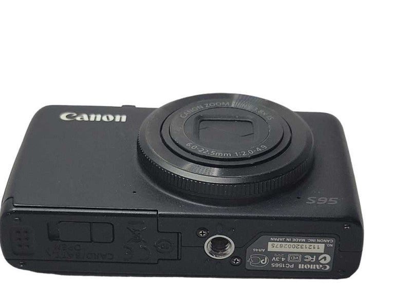 CANON PowerShot S95 PC1565 10.0MP Black Digital Camera, READ _