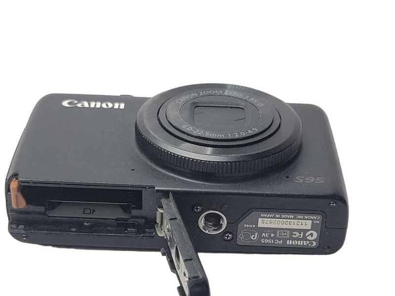 CANON PowerShot S95 PC1565 10.0MP Black Digital Camera, READ _