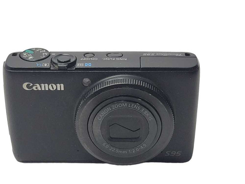 CANON PowerShot S95 PC1565 10.0MP Black Digital Camera, READ _