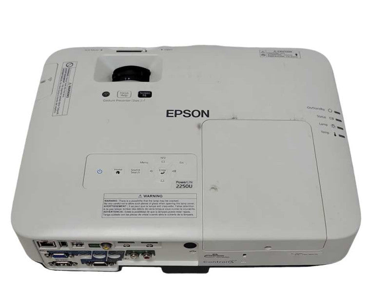 Epson PowerLite 2250U H871A Full HD WUXGA Projector, 962 Hrs, No Remote, SEE  _