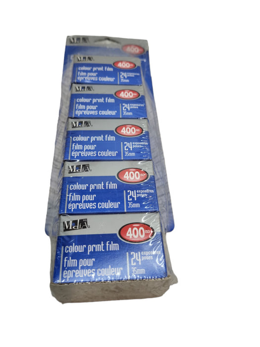 Media 400 ISO 35mm Color Negative Film - 5 Pack, 24 Exposures per Roll &