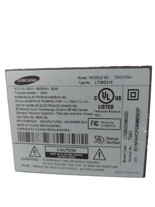 Samsung 28\\" LED TV Model: T28D310NH Q=