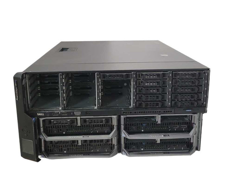 Dell PowerEdge M630 VRTX Chasis with 4x M630 Blades, 4x PSU, READ _