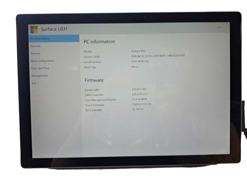 Microsoft Surface Pro 1807 | i5-7300U @ 2.60GHz, 8GB Ram, 256GB SSD *READ*