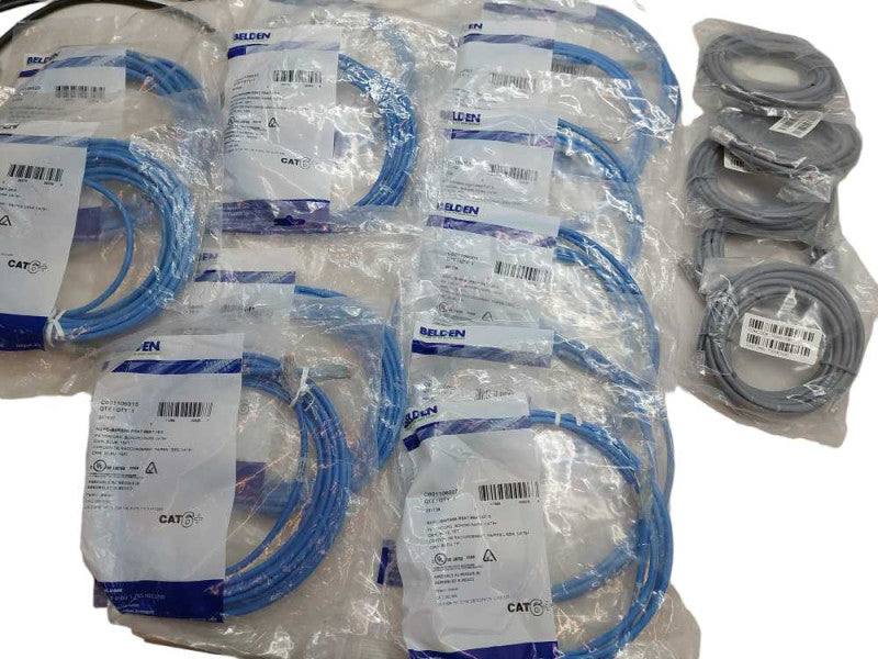 Bundle of Various Lengths of New Cat6+ & Cat5E  ( 2x10ft,2x20ft,2x15ft,6x7ft) =
