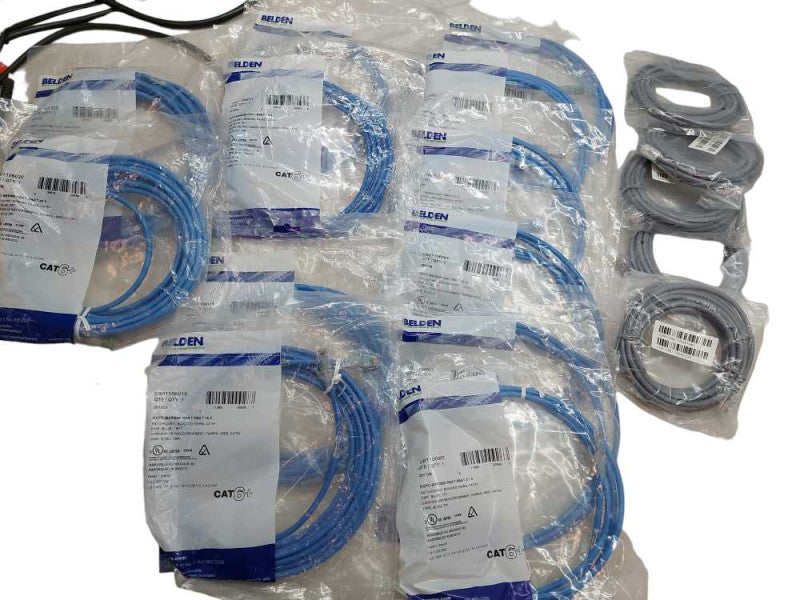 Bundle of Various Lengths of New Cat6+ & Cat5E  ( 2x10ft,2x20ft,2x15ft,6x7ft) =