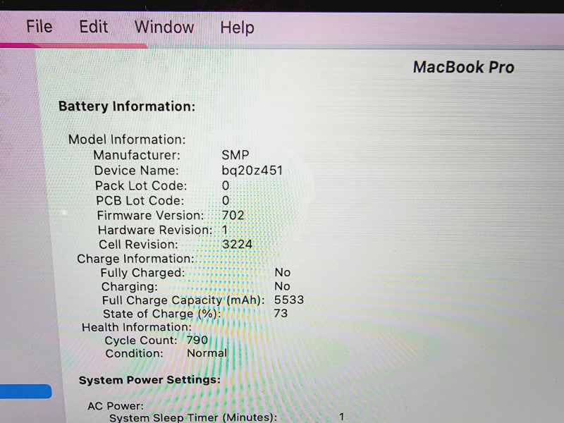 Apple Macbook Pro 2015 13\\" Core i5-5257U @ 2.7GHz 8GB DDR3 120GB SSD (