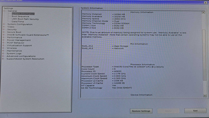 Dell OptiPlex 3090 USFF | i5-10500T @ 2.30GHz 6C, 16GB DDR4, 512GB NVMe +90W