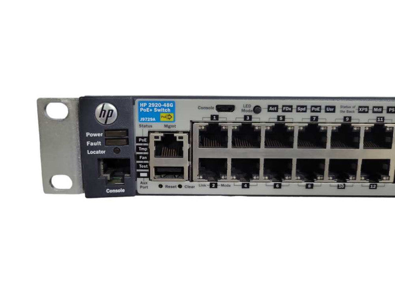 HP 2920-48G-PoE+ J9729A 48-Port Managed Gigabit Network Switch !