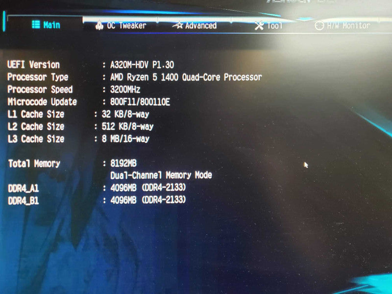 Custom PC Tower Desktop AMD Ryzen 5 1400 8GB DDR4 RX550 GPU 450W PSU NO HDD @