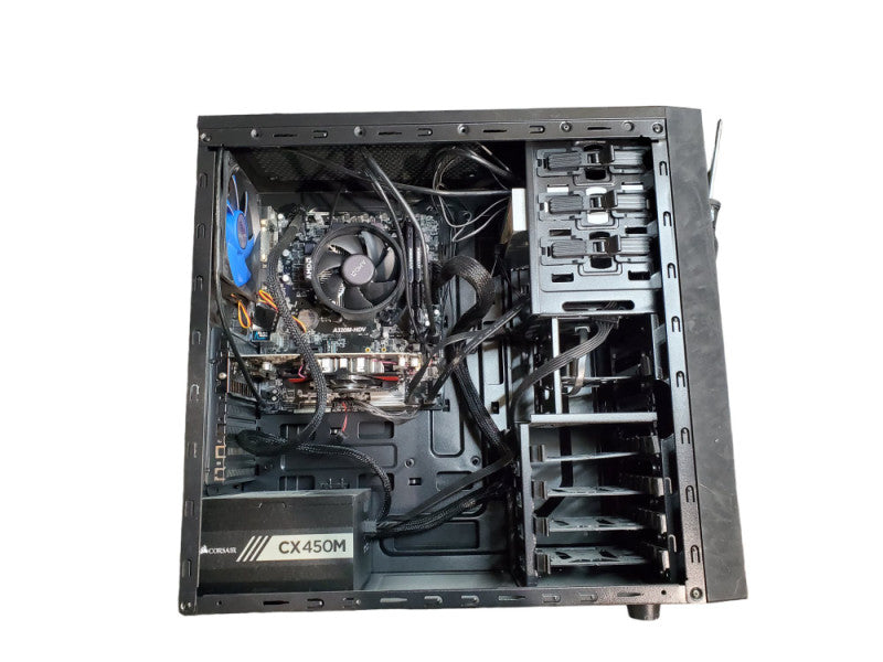 Custom PC Tower Desktop AMD Ryzen 5 1400 8GB DDR4 RX550 GPU 450W PSU NO HDD @