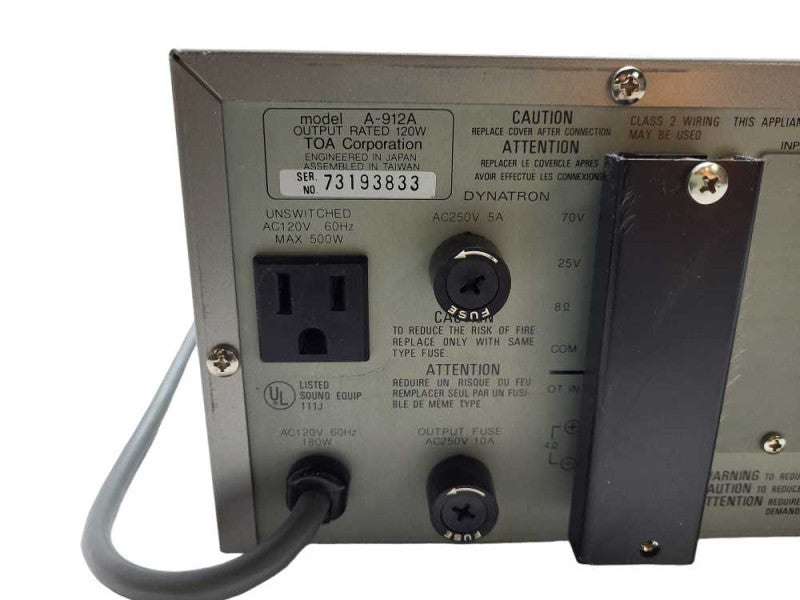 TOA 900 Series Vintage A-912A mixer & Amplifier READ $