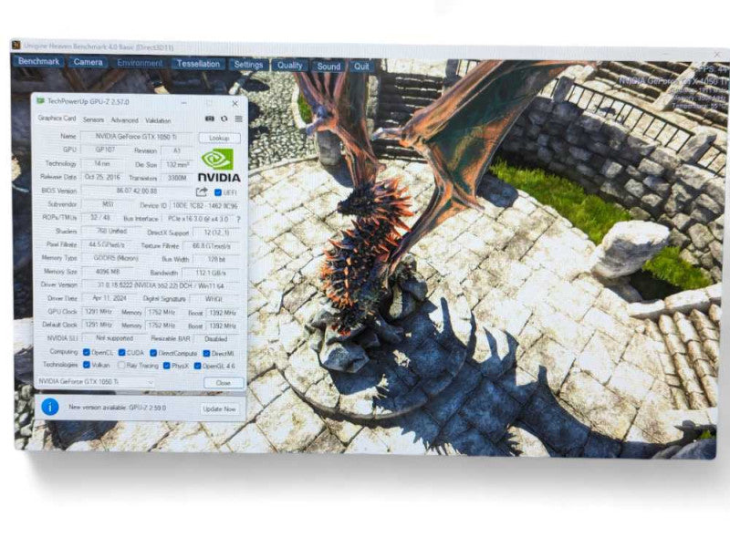 NVIDIA MSI GeForce GTX 1050ti 4GB low-profile  -