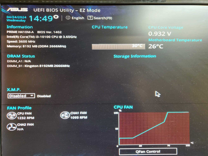 Custom PC Asus Prime H410M-A i3-10100 8GB DDR4 NO HDD @