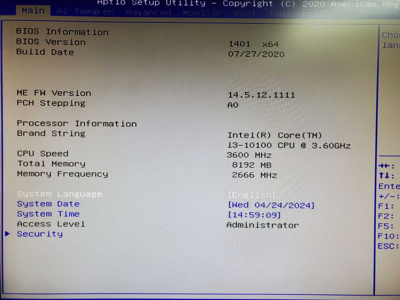 Custom PC Asus Prime H410M-C i3-10100 8GB DDR4 NO HDD *READ @
