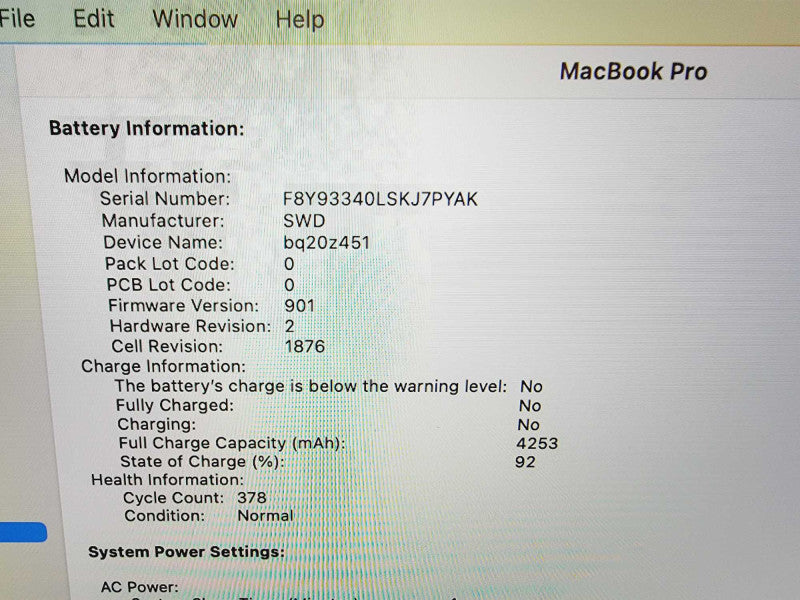 Apple Macbook Pro 2019 13\\" Core i5-8279U @ 2.4GHz 16GB DDR3 500GB SSD [Read] (