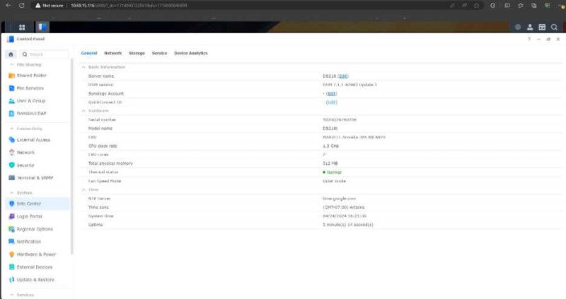 Synology DiskStation DS218J 2-Bay NAS Network Attached Storage, 2x 2TB HDDs